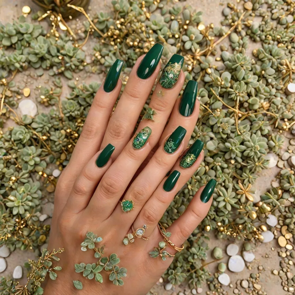 Jakie paznokcie do butelkowej zieleni? Stylowe inspiracje do zielonych kreacji