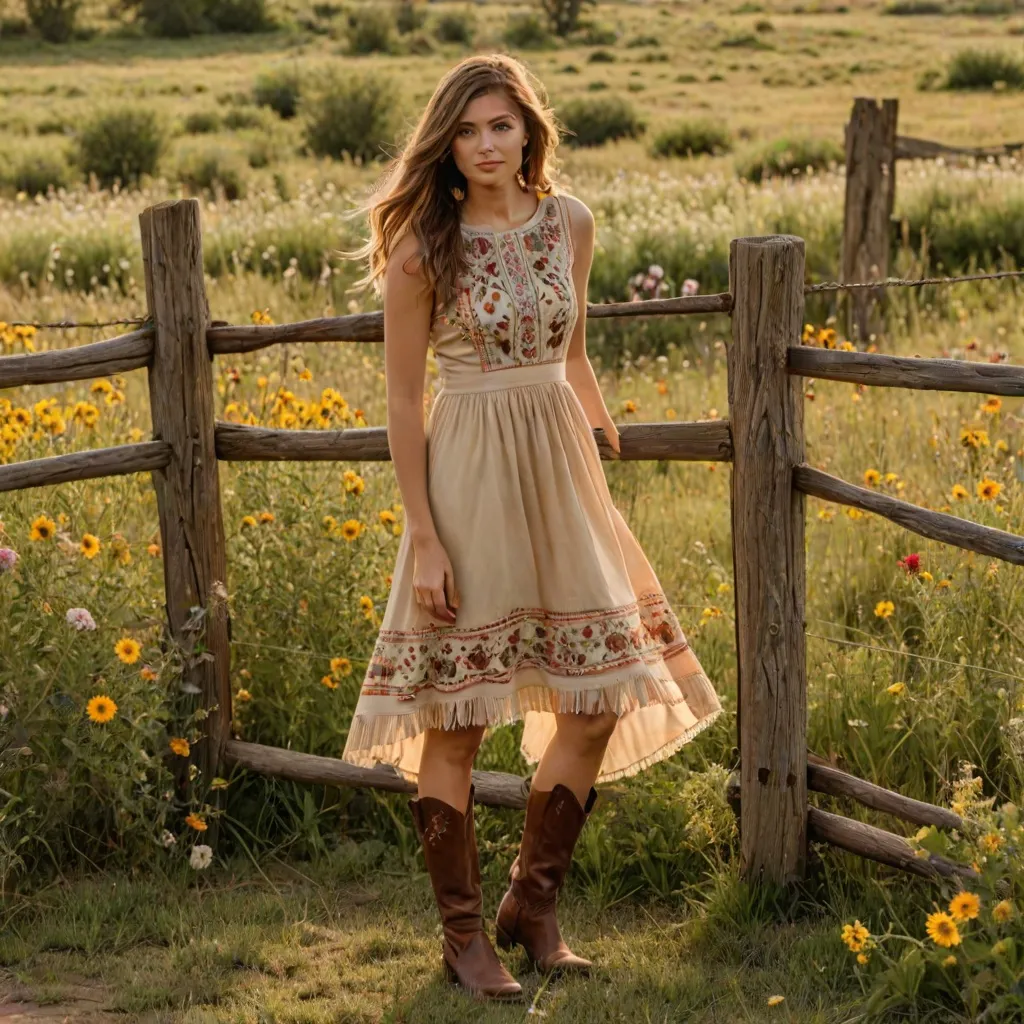 Jaką sukienkę wybrać do kowbojek, aby stworzyć spójną stylizację?