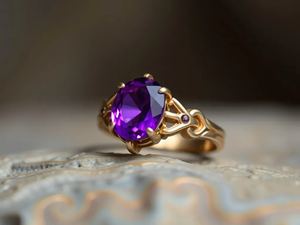 fioletowy pierścionek