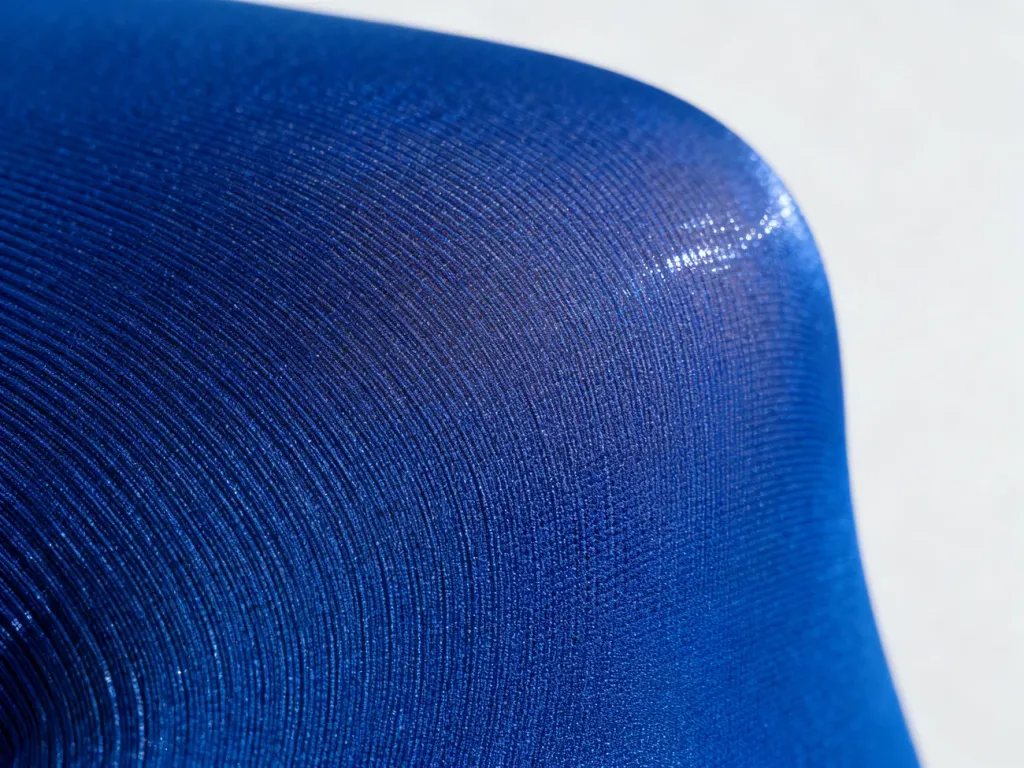 Zbliżenie na strukturę materiału spandex, ukazujące elastyczny splot i połyskującą powierzchnię syntetycznych włókien.